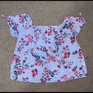 Floral off the shoulder blouse